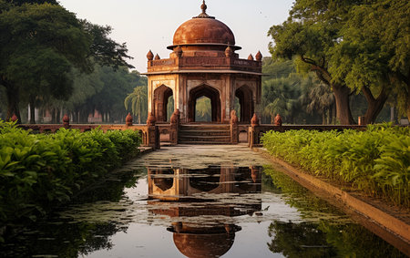 Peaceful Landscape: Jahangir's Tomb and Gardenの素材