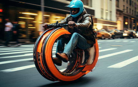 Urban Adventure on a Monowheelの素材