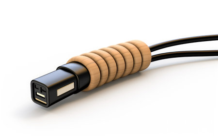 Whimsical Desktop Cord Organizer. On White Backgroundの素材