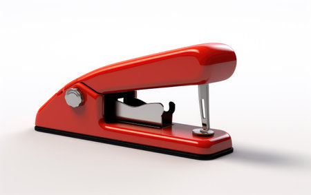 Whimsical Stapler Design. On White Backgroundの素材