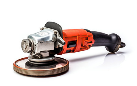 High-Quality Grinding Machine. On White Backgroundの素材