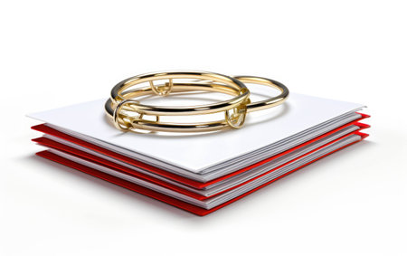 Binder Rings Isolated. On White Backgroundの素材