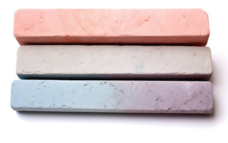 Vibrant Chalk Collection Chalk Sticks. On White Background. Generative Aiの素材