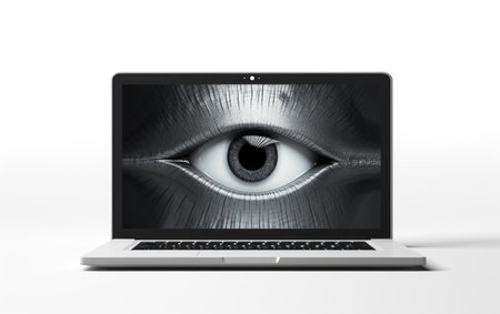 Classic Screen Cleaning Accessory. On White Backgroundの素材