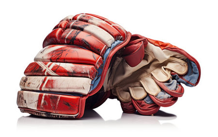 Hockey Protective Gear on White Background.の素材