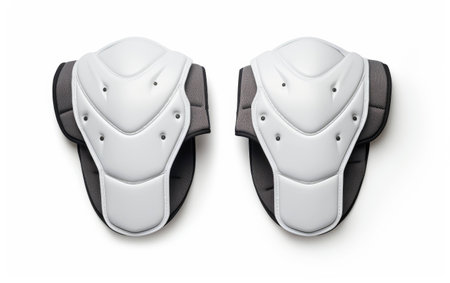 Comfortable Shoulder Protection Detail on White Background.の素材