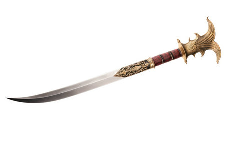 Antique Pata Sword on White Background.の素材