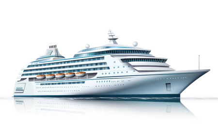 Liner for Elegant Travel on White Background.の素材