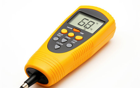 Mobile Luggage Weight Scale on White Background.の素材