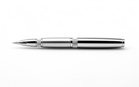Writing Tool Shiny Ink on White Background.の素材