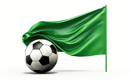 Soccer Game Banner on White Background.の素材