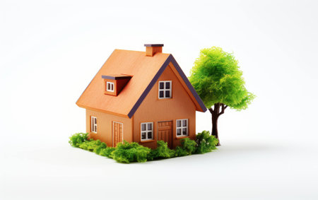 Micro Home on White Background.の素材