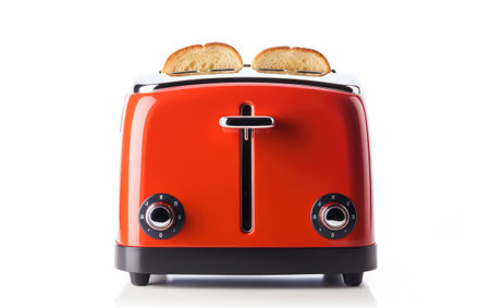 Electric Toaster on White Background.の素材