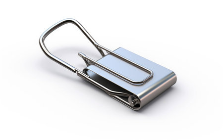 Stationery Binder Clip on White Background.の素材