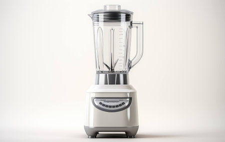 Countertop Blender in Focus on White Background.の素材