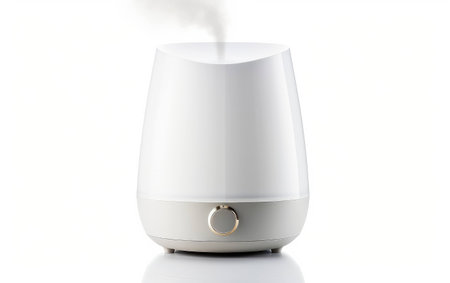 Humidifier in Operation on White Background.の素材