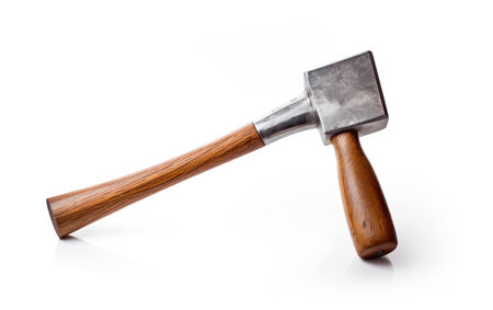 Hammer in Action on White Background.の素材