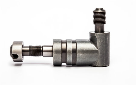 Industrial Lathe Key on White Background.の素材