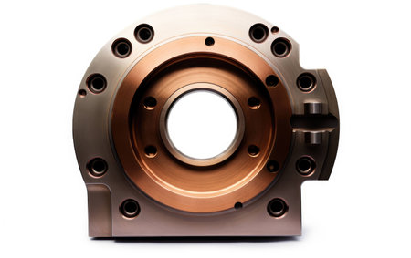 Lathe Workholding Plate on White Background.の素材