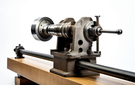 Machinist Thread Rest on White Background.の素材