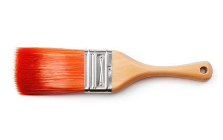 Artistic Brush Detail on White Background.の素材