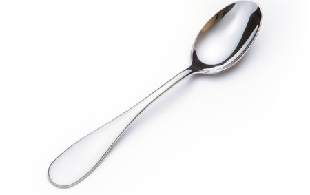 Wooden Spoon on White Background.の素材