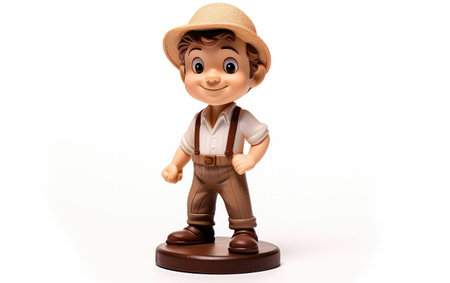 Bobblehead Collectibles on White Background.の素材