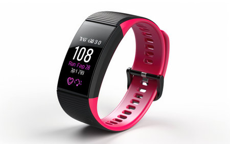 Custom Fitness Tracker on White Background.の素材