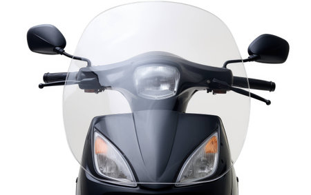 Scooter Wind Deflector Shield on White Background.の素材