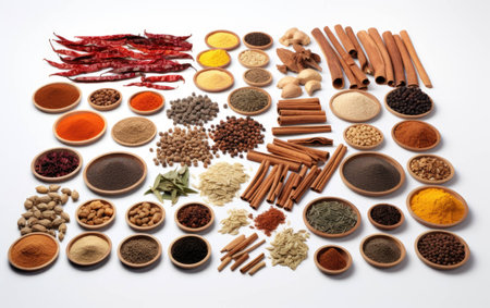Global Flavor Palette on White Background.の素材