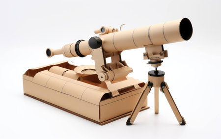 Astronomy Education on White Background.の素材