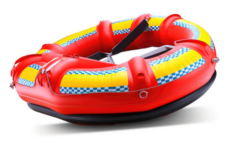 Towable Tube for Extreme Thrills on White Background.の素材
