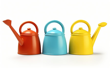 Playful Watering Design White Backgroundの素材