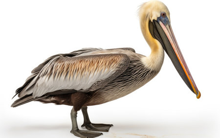 Brown Pelican Majesty White Backgroundの素材