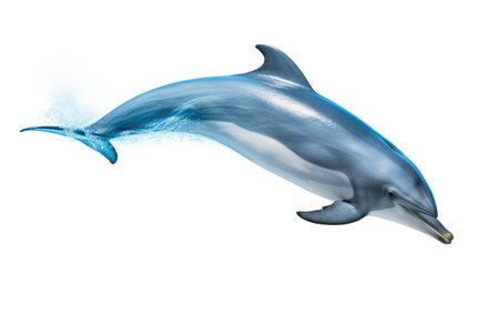 Aquatic Elegance Alone White Backgroundの素材