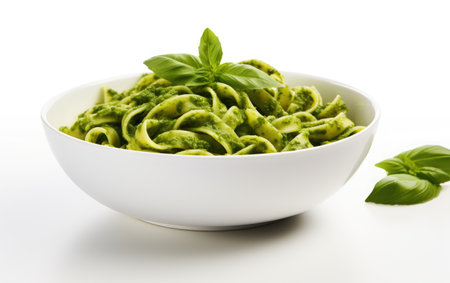 Aromatic Basil Pesto Delight White Backgroundの素材