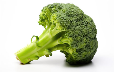 Exclusive Healthy Broccoli White Backgroundの素材