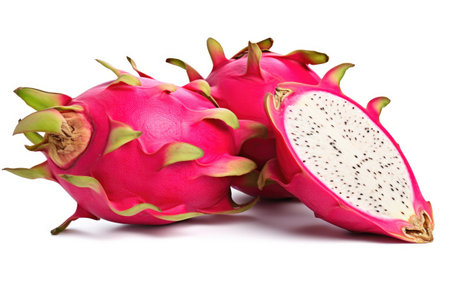 Tropical Fruit Display White Backgroundの素材
