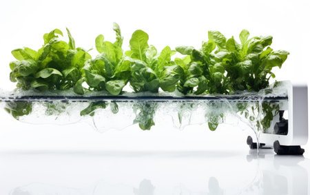 Hydroponic Plant Cultivation White Backgroundの素材