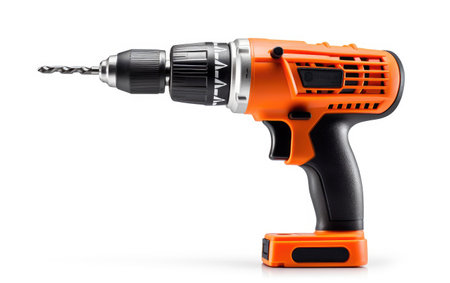 Electric Drill White Backgroundの素材