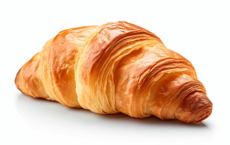 Professional Croissant Baking White Backgroundの素材