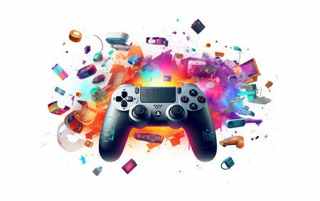 Gaming Subscription Elegance White Backgroundの素材