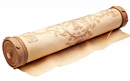 Parchment Elegance White Backgroundの素材