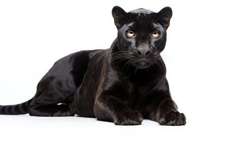 Enigmatic Beauty Panther White Backgroundの素材