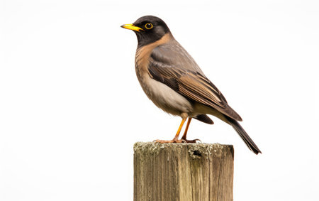 Playful Myna Charm White Backgroundの素材