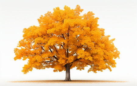 Maple Tree Portrait White Backgroundの素材