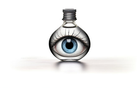 Blue Eye With a Water Drop, Stunning Close-Up of an Emotional Momentの素材