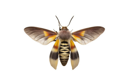 Pink and Black Moth With Long Wings in Natureの素材