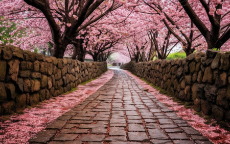 Traditional Cherry Blossom Tree linedの素材