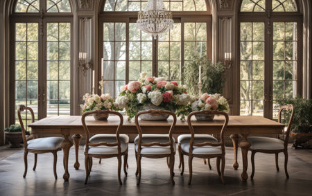 Classic French Chateau Dining Eleganceの素材